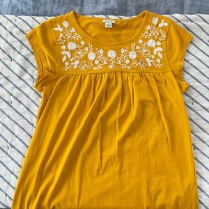 J Crew Mustard Floral Top